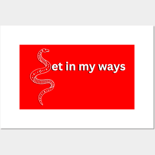 Set in my ways shadowed pun and double meaning with snake (MD23GM009b) Posters and Art